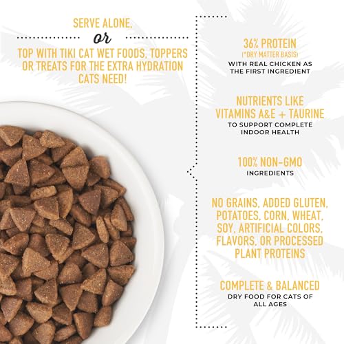 Image of Tiki Cat Born Carnivore Indoor Health Non-GMO, Chicken and Turkey Meal Recipe 3 lbs.
