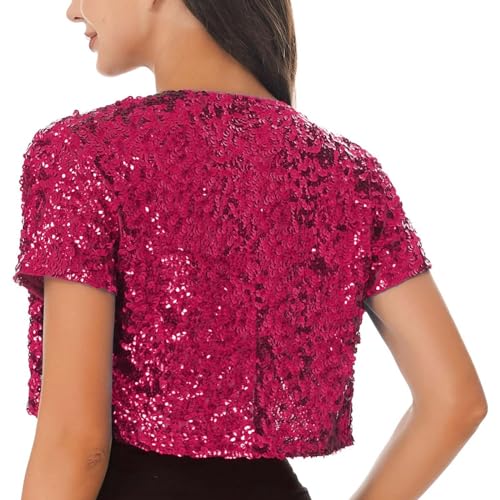 Veste à paillettes costume de carnaval et cardigan de danse pour spectacle femme - 2