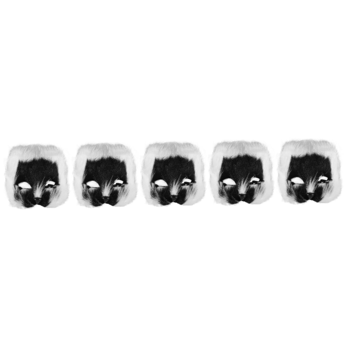 Healeved 5 Pezzi Maschera Maschera Fox per Cosplay e Halloween Design Creativo e Adatta Perfetta per e Party