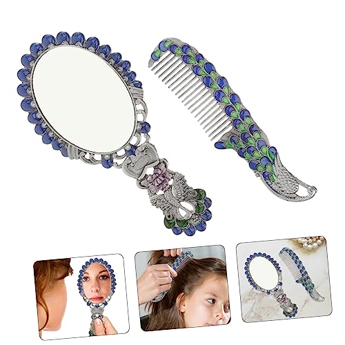 Miroir à main décoratif en métal MAGICLULU, le cadeau rétro parfait