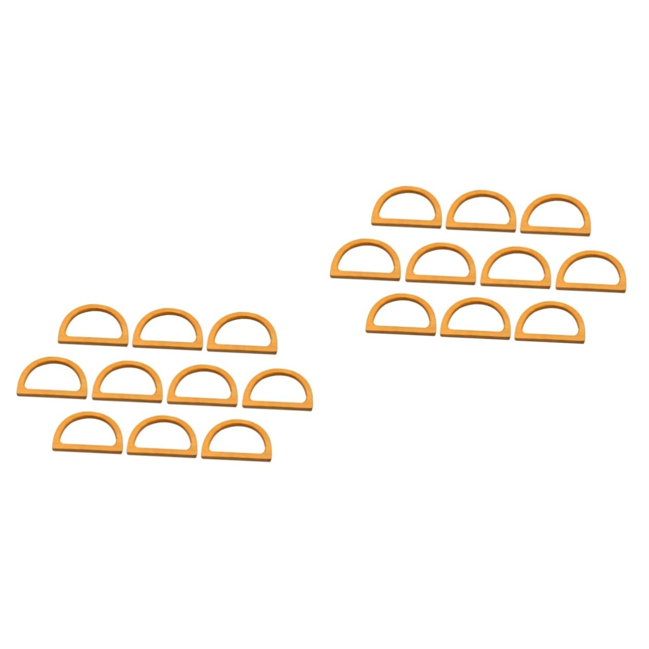 20 Piezas monedero de madera asas de bolsa de repuesto monedero de cuero mochila de mano asas de madera maciza para bolsos accesorios de bolso de bricolaje bolsas Bambú