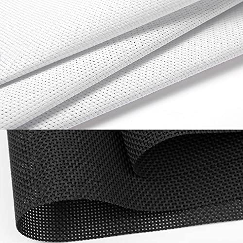 6Pcs Cross Stitch Fabric 14 Count Aida Cross Stitch Aida 11 Count Aida Reserve Aida Cloth Embroidery Fabric for Embroidery, Cloth Craft, DIY Wall Decoration White Black(30 * 30cm, 30 * 45cm)