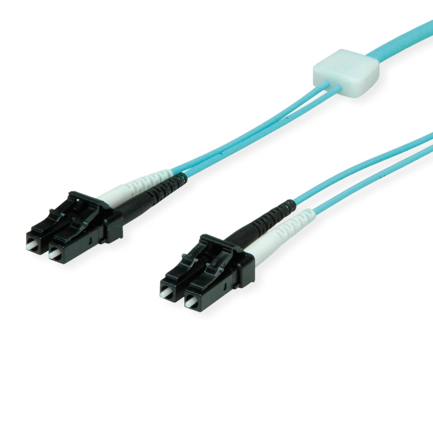 Дуплексный патч-кабель EasyLan LWL-LED 50/125 мкм OM3, LC/LC, бирюзовый, 1 м