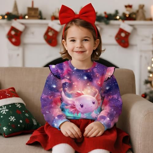 Girl's Sweatshirt Long Sleeve Drop Shoulder Pullover Tops2