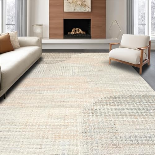 ODIKA Flatwoven High Traffic Area Rug 5x7, Artistic Abstract Motif