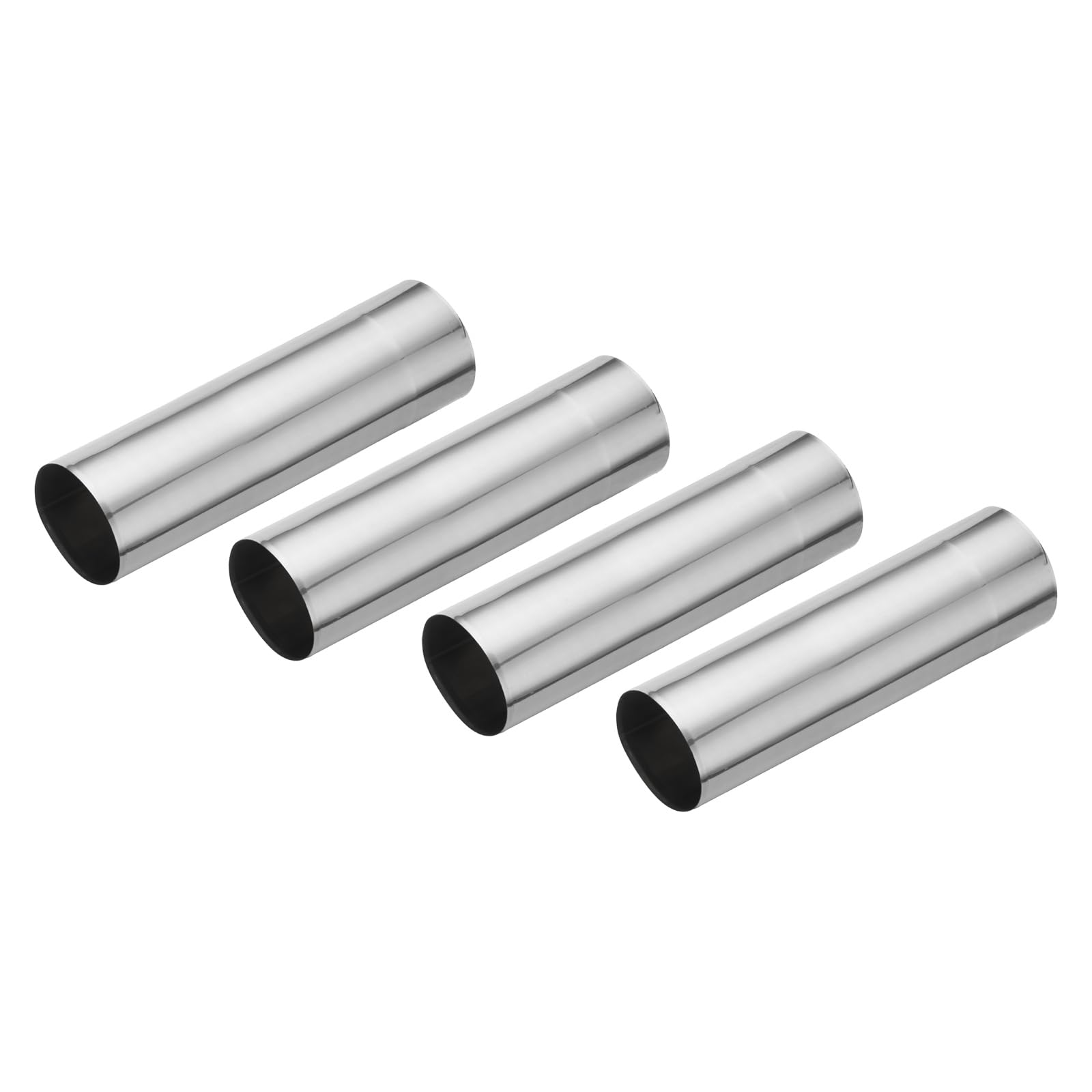 PATIKIL 8x30cm Stove Pipe, 4Pcs Stainless Steel Thickened Lengthen Straight Tent Stove Chimney Pipe Flue Extension for Camping Stove Vent Water Heater Smoke Exhaust