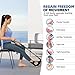 comness Foot and Calf Stretcher-Stretching Strap For Plantar Fasciitis, Heel Spurs, Foot Drop, Achilles Tendonitis & Hamstring. Yoga Foot & Leg Stretch Strap. (Black)