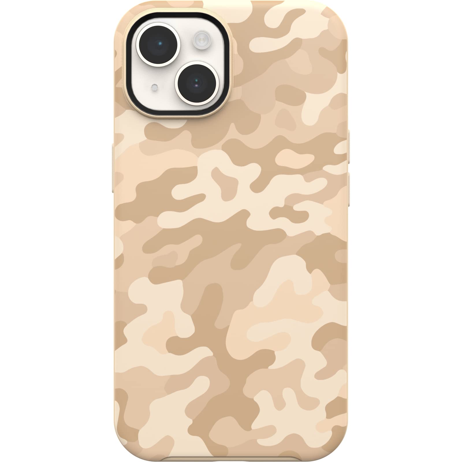 OtterBox Cover per iPhone 14/iPhone 13, Symmetry+ con MagSafe, resistente a shock e cadute fino a 2 metri, sottile, testata 3x vs le norme MIL-STD 810G, SAND STORM CAMO
