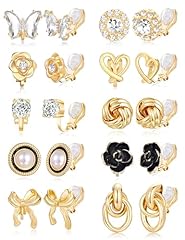 K:10 Pairs Gold Tone