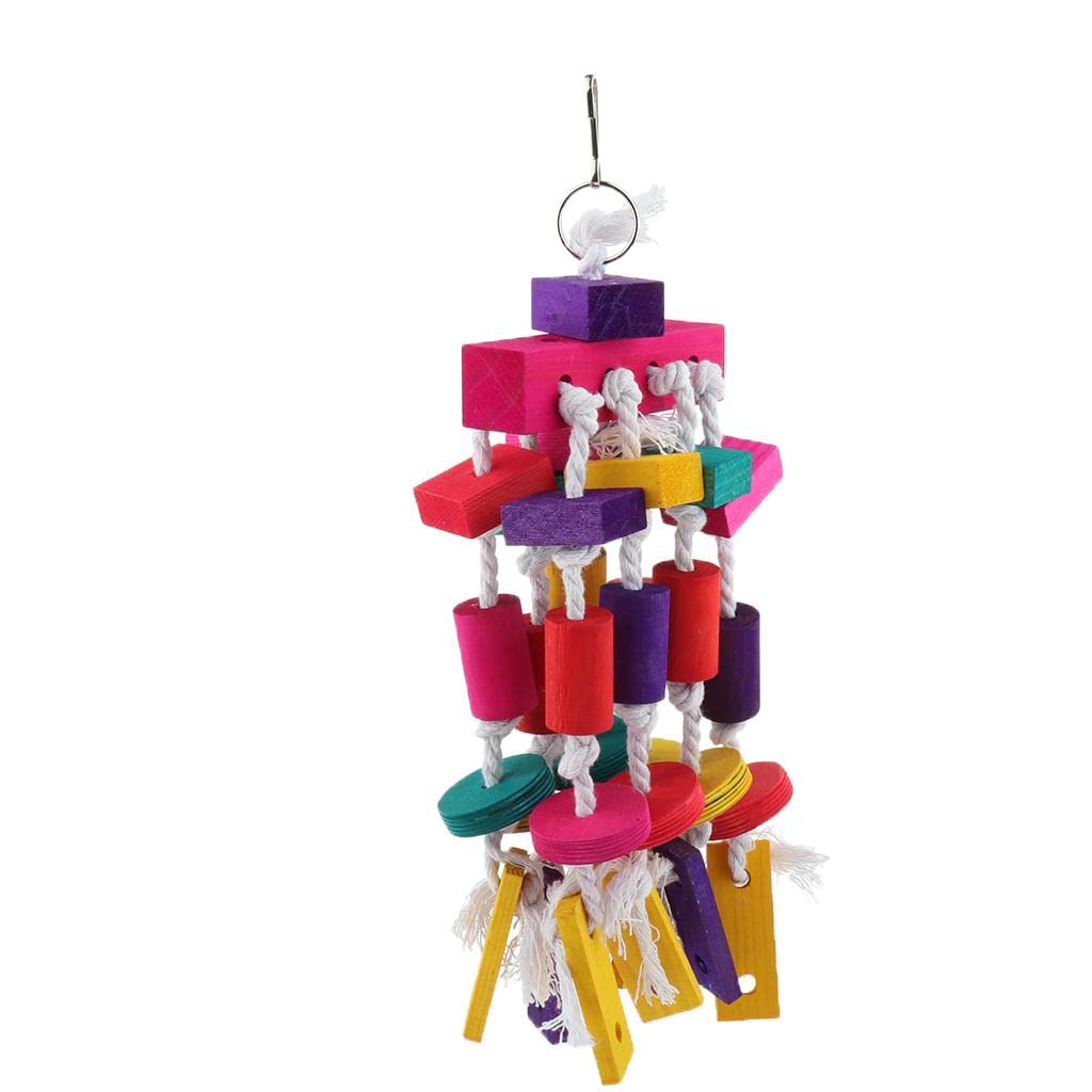 Bird Parrot Chew Toys Wood Blocks Chew Toy for Medium Large Parrot Colorful|Pet Supplies | Bird Supplies | Toys-image-0