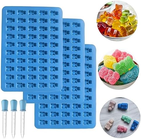 Mini Skull Silicone Molds - 200 Cavity Halloween Candy Chocolate Molds, 4-Piece Set With Droppers - View #13
