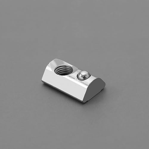 Miniatura 7 de SING F LTD 100 Uds. 4040 Series M8 T Slot Nuts Roll-in Spring Ball Loaded Elastic Nuts Acero al carbono para T-Slot Serie 4040 Perfil de aluminio