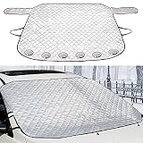 TUTUDOW Car Windshield Snow Cover, Winter Windshield Cover for Ice Frost with Magnetic Edge, Univers