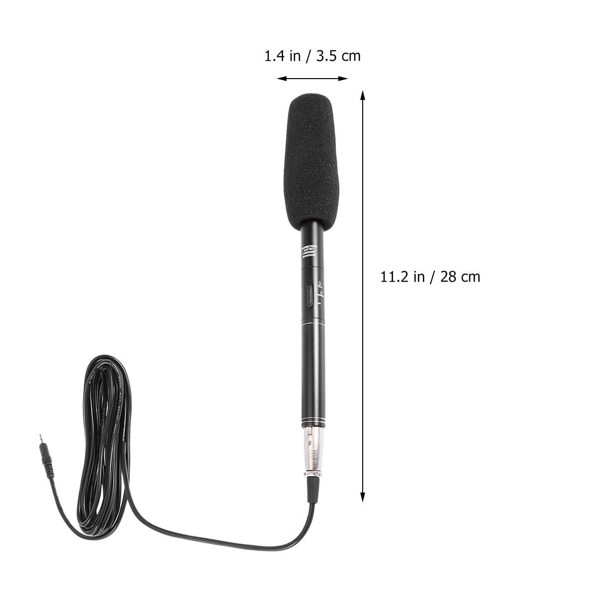 DOITOOL Professionelles Interviewmikrofon Tragbares Aufnahme Mikrofon mit Stoßdämpfung Umgebungsgeräuschunterdrückung für Kamera Camcorder Outdoor Videoaufnahme