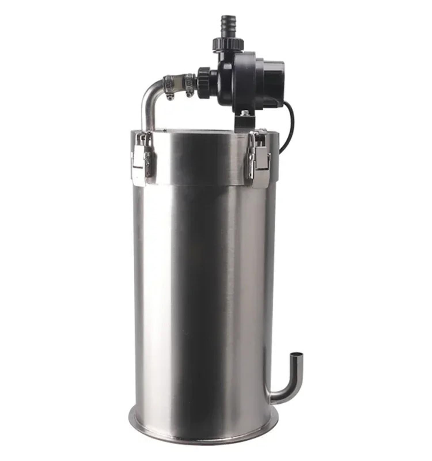 Filtro de acuario externo de acero inoxidable, filtro de tanque de peces, recipiente de filtro externo para acuario (doble entrada de 15 L)