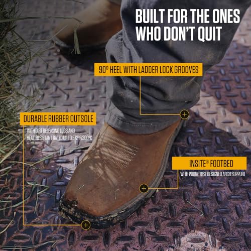 Image of Carhartt Men's Montana 11 inch Wellington Work Boots - Waterproof & Water-Resistant, Steel Toe & Soft Toe, Pull-On Square Toe
