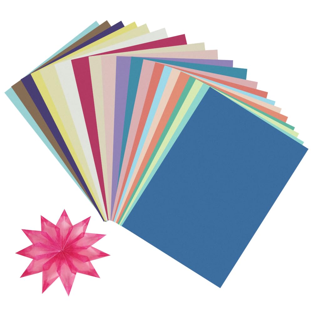 HMCEY 20 Feuilles Papier Transparent Couleur 29.7 X 21 cm,Cartonné A4 Papier Loisir Creatif,Papiers Calque Imprimable,Bricolage Papiers Calligraphie,Paper Transparency pour Scrapbooking-20 Couleurs