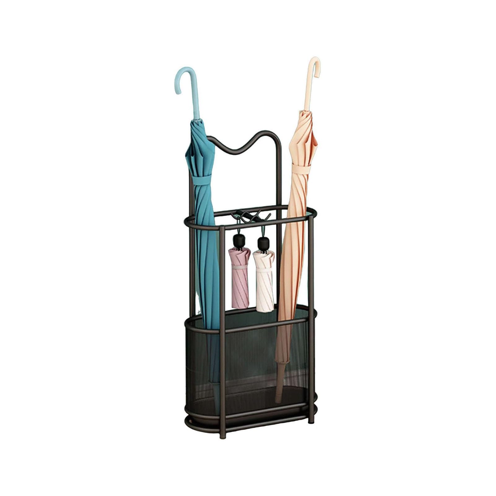 GHHVFEC Freestanding Umbrella Stand for Walking Sticks and Trekking Poles, Sturdy Rack for Hallway Entryway Storage