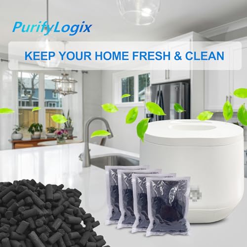 Image of 4 Pack Odor Absorbing Carbon Filter Refills for Lomi Smart Waste Composter | 12-month Supplement, Replacement Activated Charcoal Filters Compatible with Kitchen Electric Countertop Compost Bin