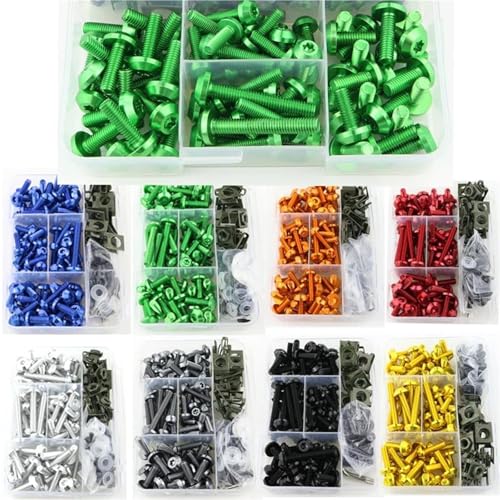 Tornillos carenado Ninja 650R clips tuercas kit completo moto plata 3