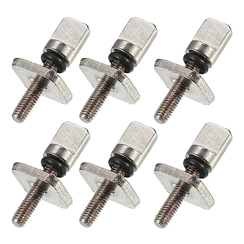 X AUTOHAUX 6pcs No Tool Fin Screws Stainless Steel Fin Screws Universal for SUP Silver Tone