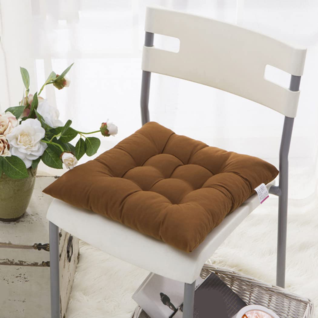 YOUNGC Confezione da 4 Cuscini per Seduta Quadrati, Cuscini per Sedie di Aggiornamento per Sedia da Pranzo, Imbottitura per Seduta 40X40 cm, Cuscino per Sedia Spesso e Comodo con Lacci Antiscivolo