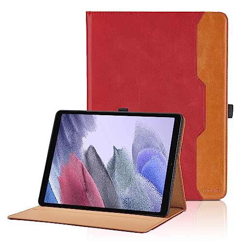 Coque Samsung Galaxy Tab A7 Lite en cuir PU rouge avec support multi-angle - 4