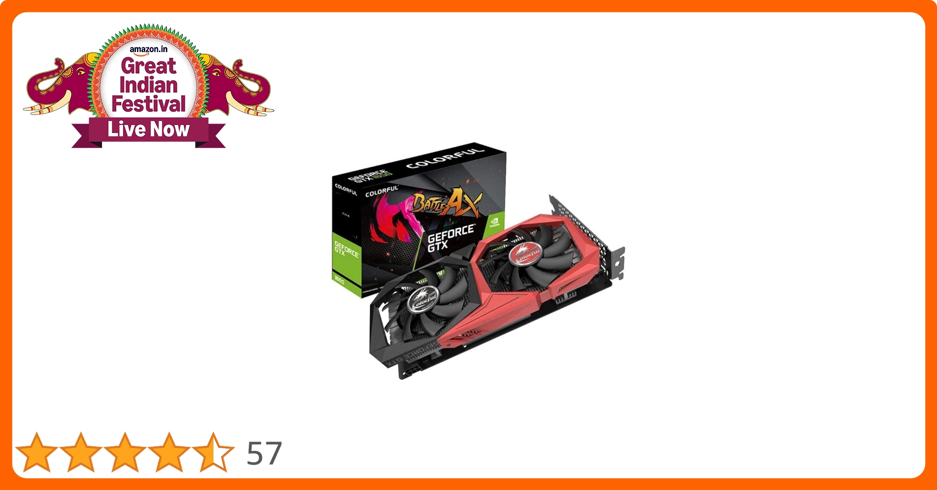 Colorful GeForce 1650 箱なし Colorful NVIDIA GeForce GTX 1650 4GB DDR6 Graphics Card