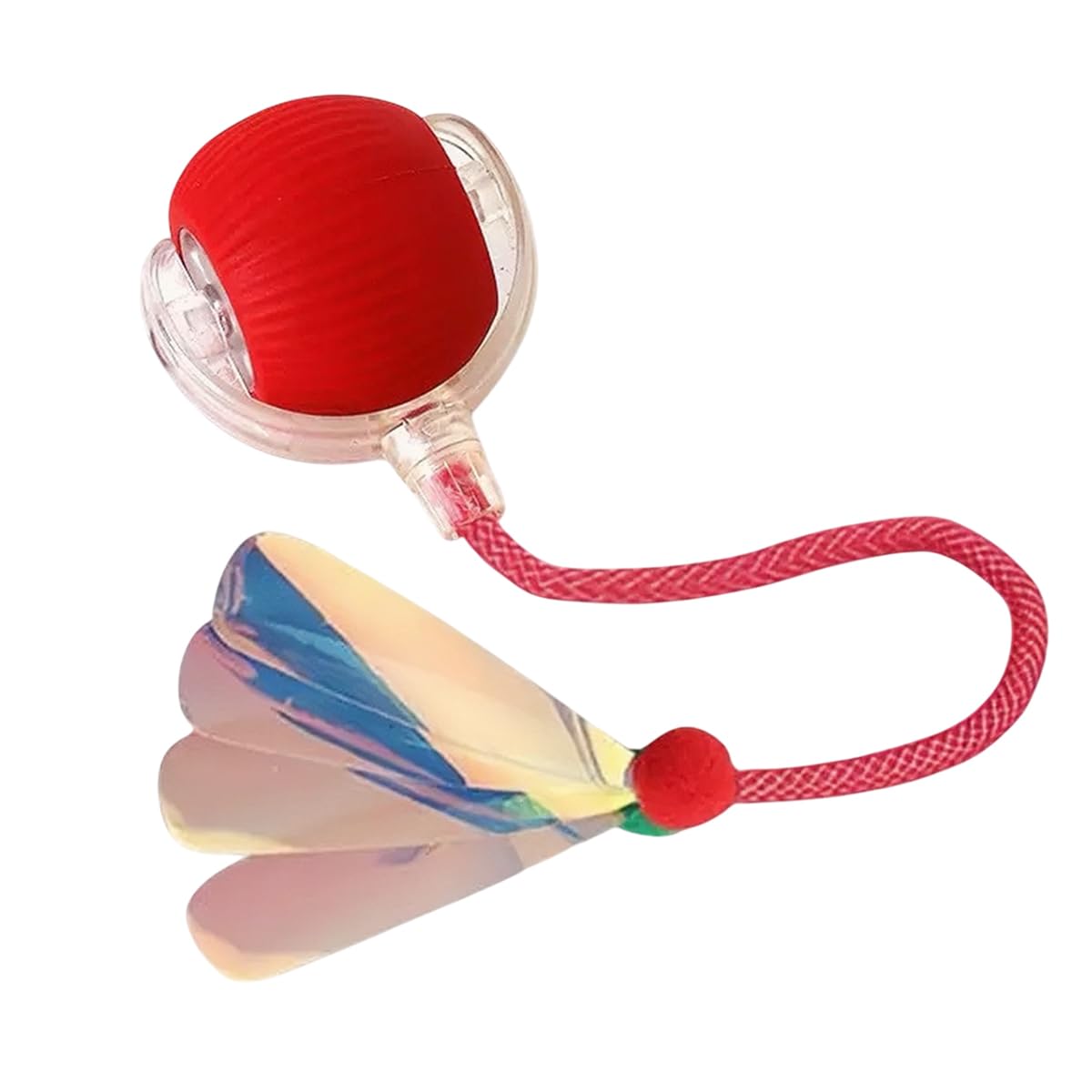 Interactive Cat Toy Ball, Smart Automatic Moving Pet Toy for Boredom Relief, 3 Play Modes Self Rolling Kitten Ball with Obstacle Avoidance for Indoor Cats Dogs, USB Rechargeable Exercise Tool (Red)