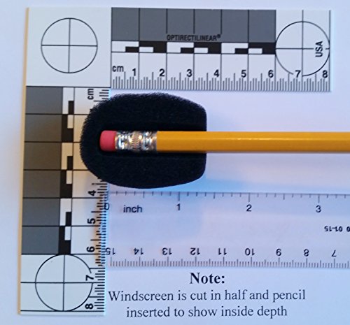 Image of L6 Larger Foam Microphone Windscreens (Microphone Covers) 6-Pack Desktop /Headset Fitness Instructor /Gamer Pack Black