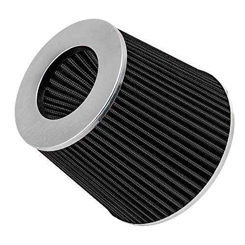 Mortar F35BLACK Aftermarket Auto Air Filter Replacement - Car Enthusiast Class Universal Cold Air Intake Gulps In More Air thumb #4