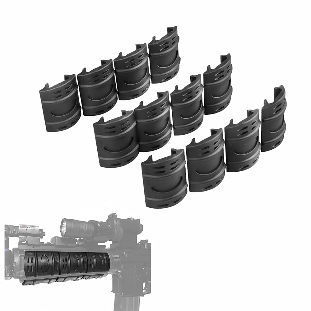 Amazon | 12枚 20mmレイル 対応 タクティカル ラバーレイルガード
