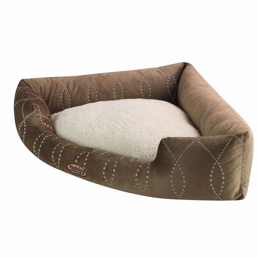 Nobby Komfort Eckbett CENO braun 60 x 60 x 17 cm