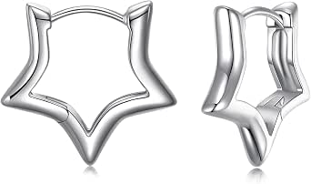 ENTREPLATA Pendientes Plata 925 Unisex Aros Criollas con Charms Colgantes Rayo Cruz y Pluma Set de 3 Joyas Modernas para Hombre y Mujer