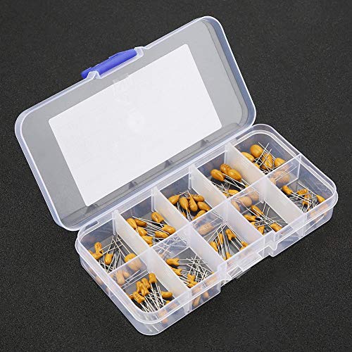 100pcs con la caja 10 Valores Condensador de tantalio, 1 uf - 100 uf Condensador electrolítico, para el ordenador PC portátil circuitos integrados