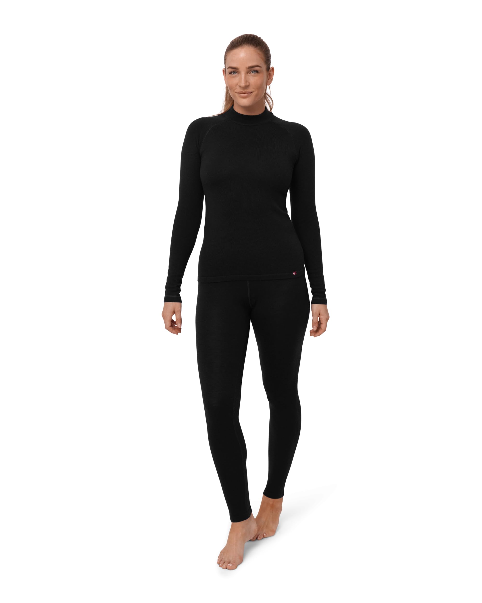 DANISH ENDURANCE Completo Termico Donna, Lana Merino, Freddo Estremo | Completo Termico Donna in Lana Merino 250g/m², morbido e anti-odore, per sci, snowboard e trekking invernale