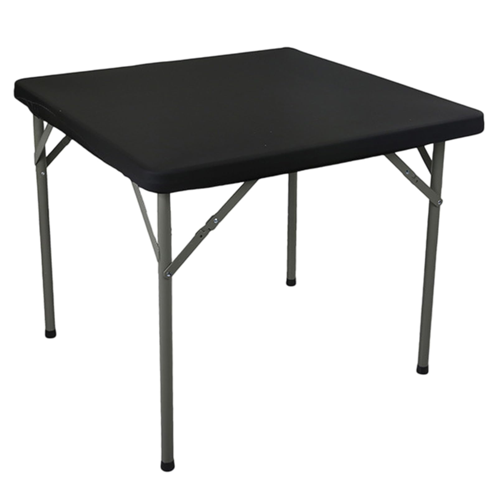FrostyFlair Table Cover Outdoor Weatherproof, 86x86cm Wipeable Tablecloth & Table Top Cover, Elastic Spandex Tablecloth for Kitchen, Garden & Outdoor Parties (Black)