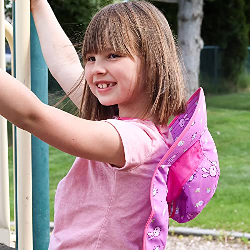Image of icolor Kids Sun Hat UPF50+ Sun Protection Bucket Hat Toddler Summer Beach Play Hats with Neck Flap for Girl Boy Ages 3~10