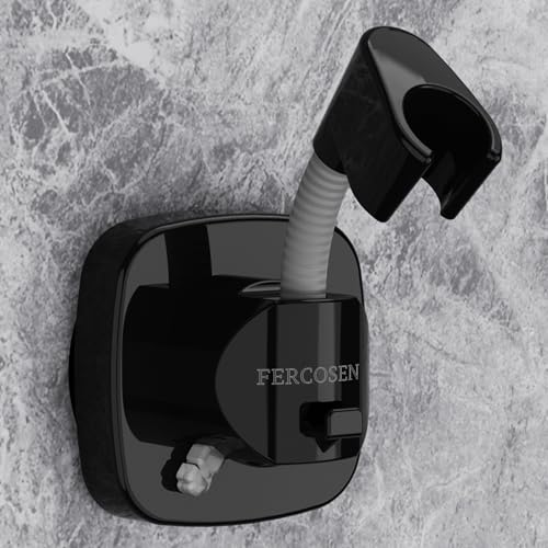 FERCOSEN Support De Pommeau De Douche Rotatif À 360° Avec Ventouse | Capacité De Charge 10 kg, Montage En Quelques Secondes | Support Anti-Dérapant...