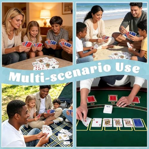 Image of PATPAT 2Deck Waterproof Playing Cards Plastic Premium Poker Set Card Games