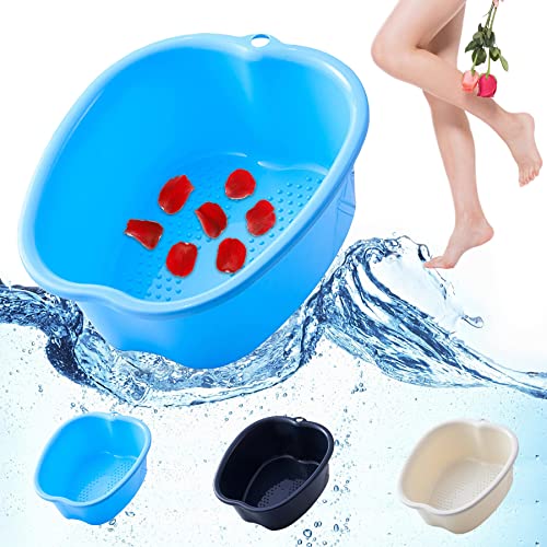 Bol de bain pour pieds spa, bain de pieds, spa d'eau et massage des pieds, grand bain de pieds pour le spa et le massage des pieds, les particules de massage des pieds peuvent aider à masser (bleu) Cover