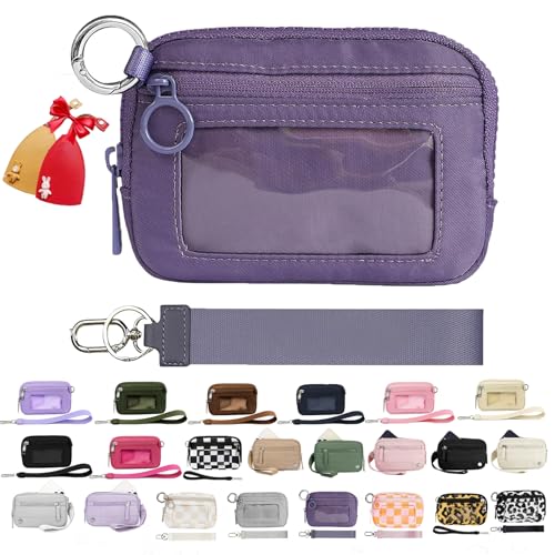Iris Wallet 2nd Gen Zip Card Case with ID Window - Wristlet Wallet for Women (C4+2PCS * Key Case)