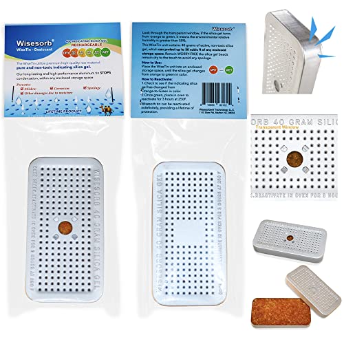 Wisesorb-40-Gram-Pack-of-5-Silica-Gel-Canister-Gun-Safe-Dehumidifiers-Orange-to-Green-Reusable-Desiccant-Moisture-Absorber-for-Car-Closet Wisesorb 40 Gram Pack of 5 Silica Gel Canister Gun Safe Dehumidifiers Orange to Green Reusable Desiccant Moisture Absorber for Car Closet