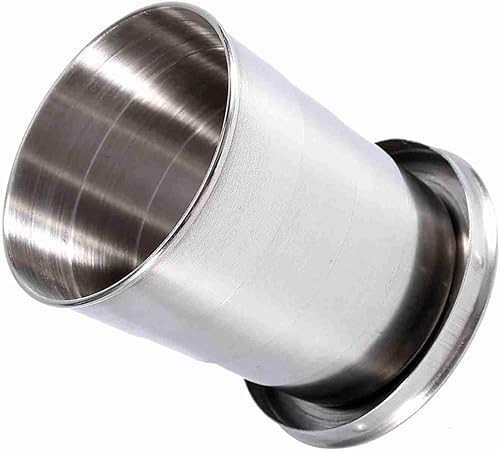 Miniatura 6 de S/M/L de acero inoxidable viaje plegable taza campamento llavero retráctil telescópico plegable (L)