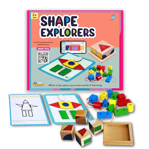 Image of Wonderlearn Little Einstein Series - Fun And Learning Toys For 2+ Year Old Boys And Girls - Build Motor Skills, Problem Solving, Stem, Pretend Play (Shape Explorers), Multicolor