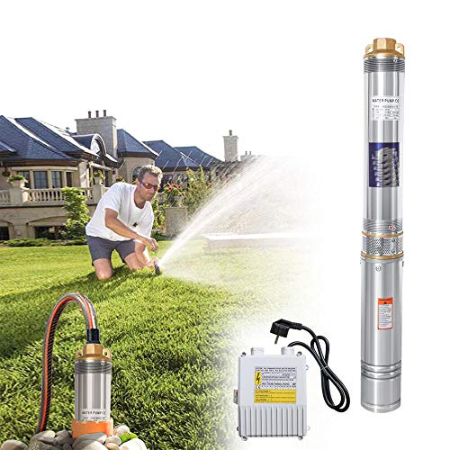 EINFEBEN Tiefbrunnenpumpe Tauchpumpe für Brunnen Gartenbewässerung oder Heimgebrauch 0.37kW/0.5hp bis 4.000 l/h Fördermenge Edelstahl Brunnenpumpe Sandverträglich Tauchdruckpumpe 3.4 bar max EINFEBEN Tiefbrunnenpumpe Tauchpumpe für Brunnen Gartenbewässerung oder Heimgebrauch 0.37kW/0.5hp bis 4.000 l/h Fördermenge Edelstahl Brunnenpumpe Sandverträglich Tauchdruckpumpe 3.4 bar max