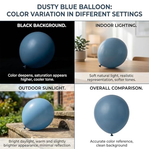 Image of 114pcs Dusty Blue Balloons Different Sizes, 18 12 10 5 inch Retro Pale Aqua Blue Balloons Garland Arch kit for Birthday Boho Baby Shower Bachelorette Wedding Party Decorations