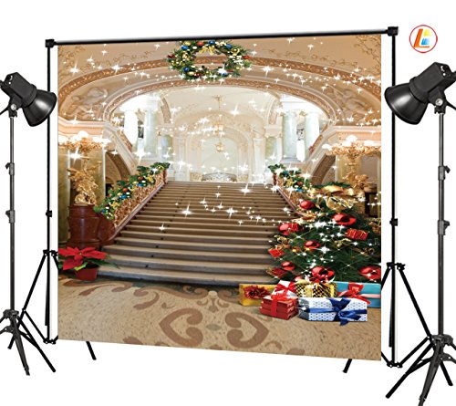 image for LB 10x10ft Christmas Backdrops for Photography Glitter Palace Christma