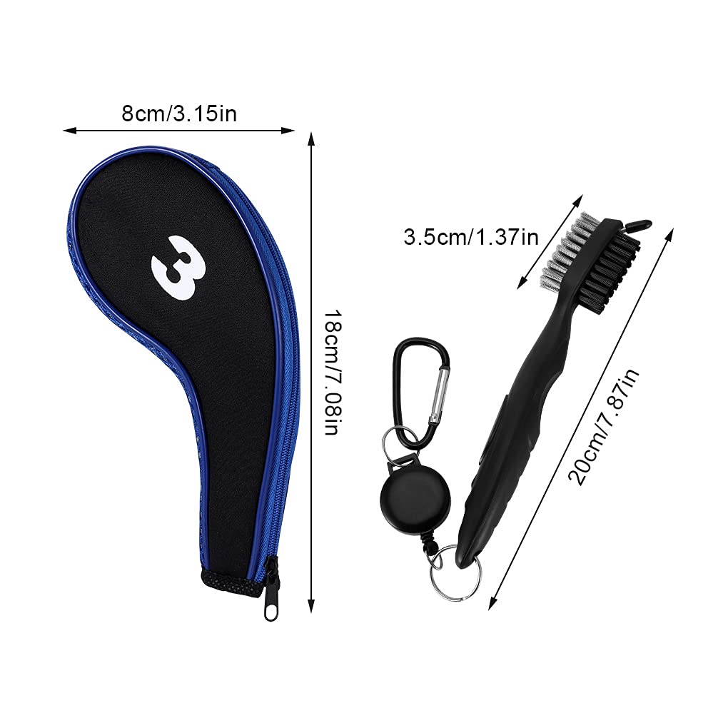 Golf Iron Head Covers, 13pcs Golf Head Covers with Golf Club Brush