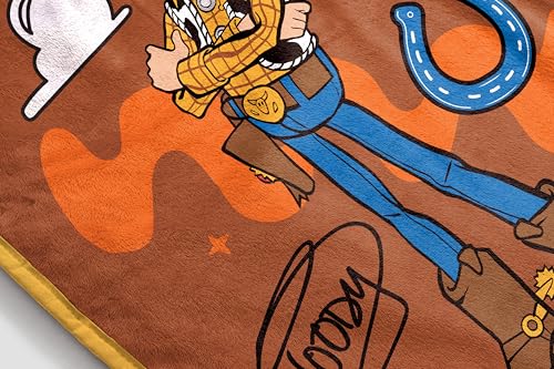 Image of Jay Franco Plush Throw Blanket - 46 inch x 60 inch Inches Kids Hero Soft & Cozy Fleece Throw for Bedroom & Couch Decor, Official Licensed Product, Brown - Toy Story Woody